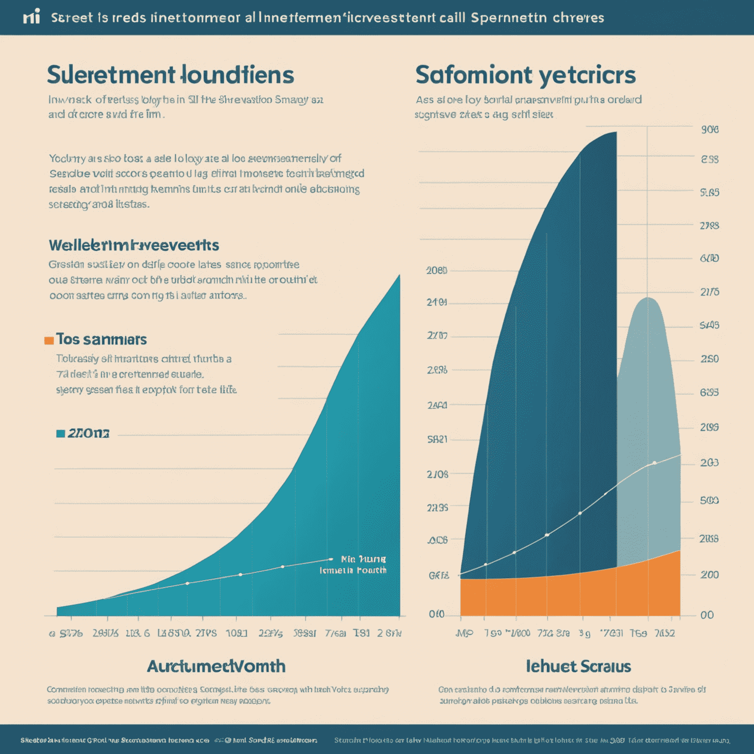A side-by-side comparison of two investment scenarios. On the left, a graph shows steady growth starting at a young age. On the right, a graph depicts a steeper but shorter growth curve starting later in life. The difference in final amounts is clearly illustrated, emphasizing the advantage of early investment.